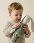 Classic Cotton Bunny Toy – Sage Green Outfit