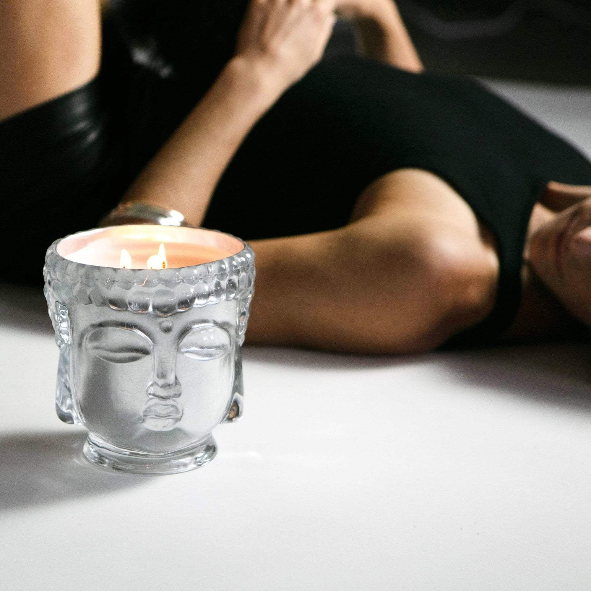 Glass Buddha Candle