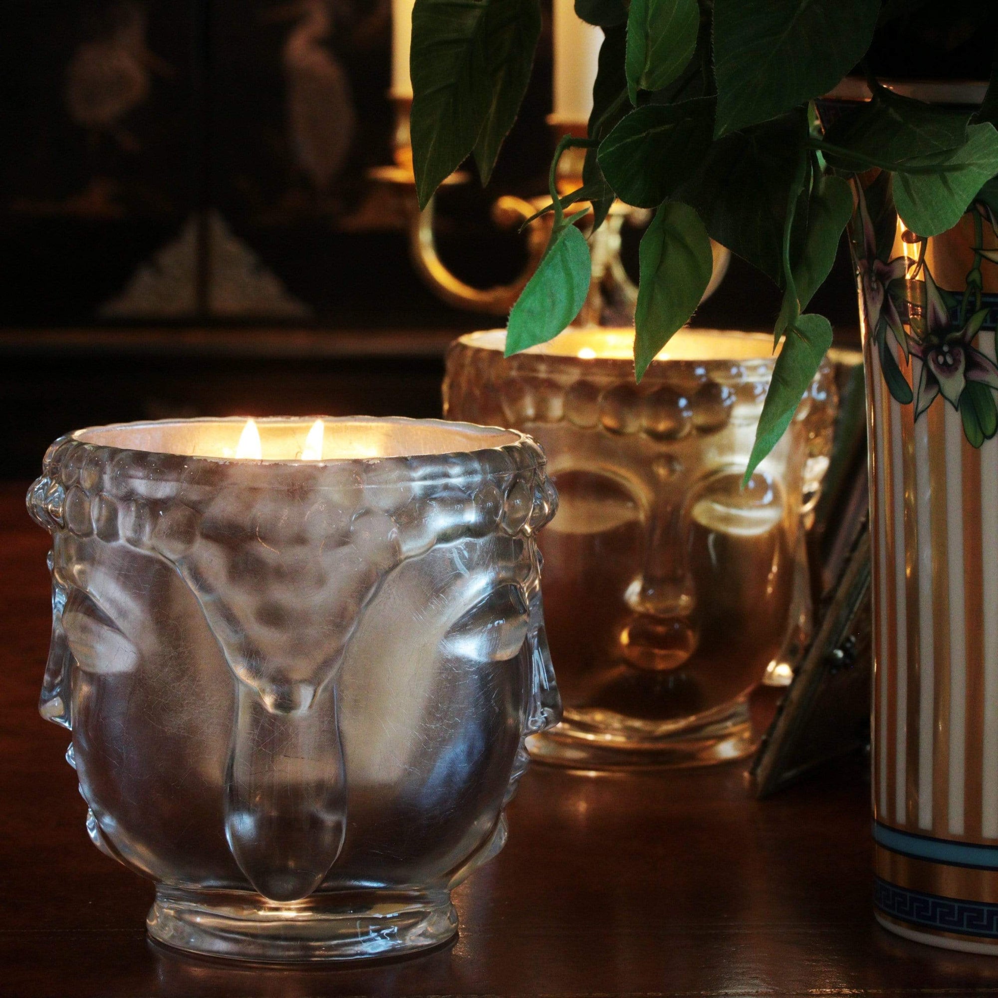 Glass Buddha Candle