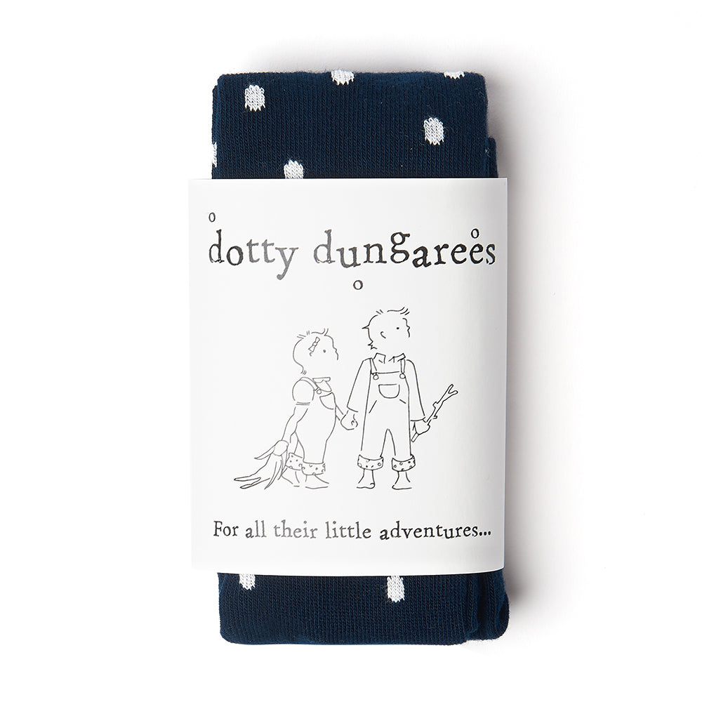 Dotty Tights - Navy