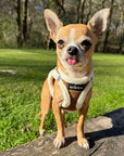 Tiny Trails Step In Soft Touch Suede Effect Faux Fur Lined Puppy and Small Dog Harness Mocha