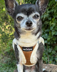 Tiny Trails Step In Soft Touch Suede Effect Faux Fur Lined Puppy and Small Dog Harness Mocha