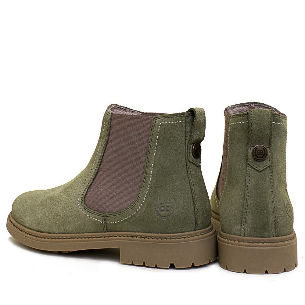 Toddy Short Boot in Sage Green