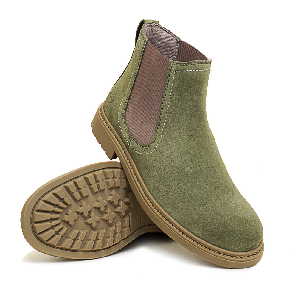 Toddy Short Boot in Sage Green