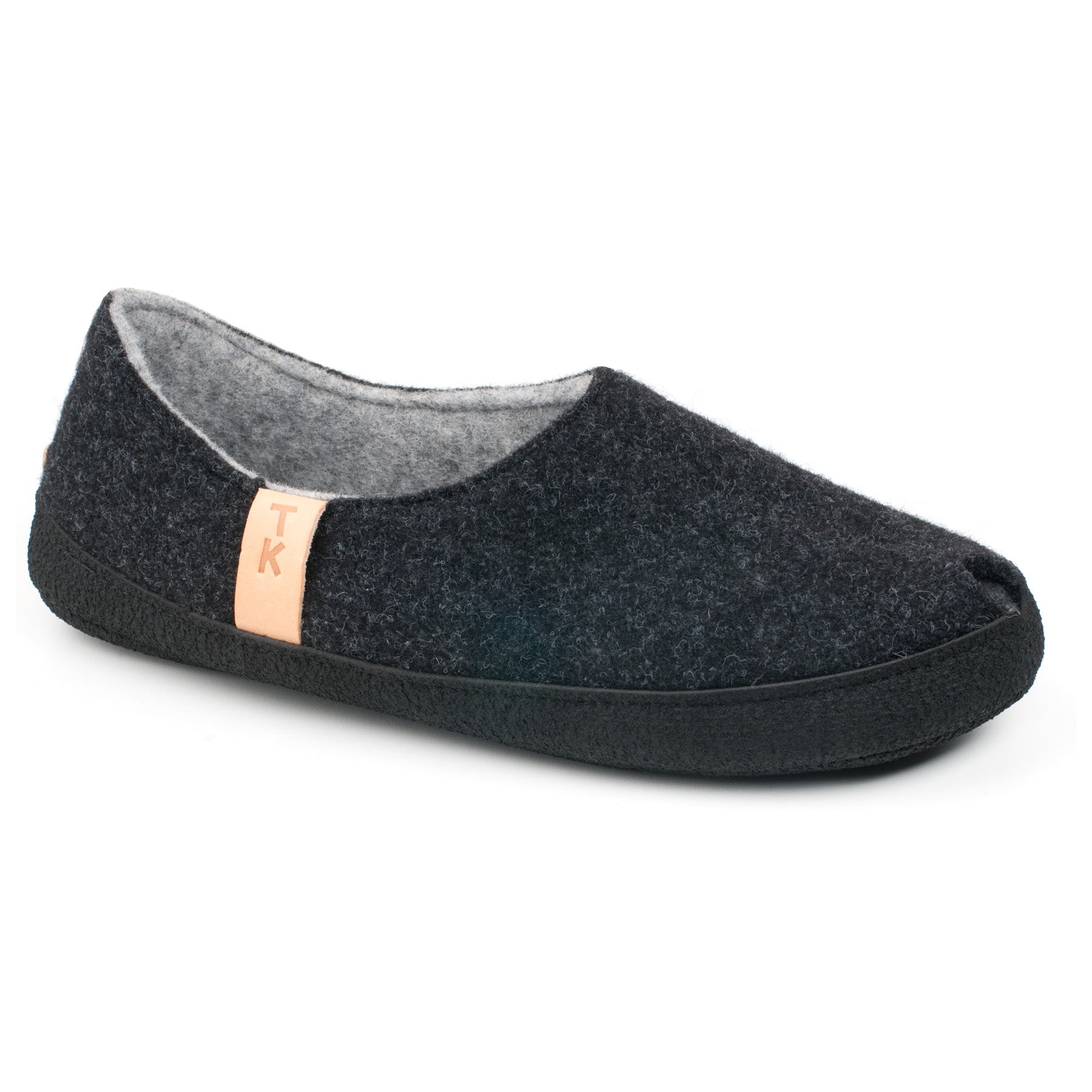Dark Grey Cosy Lambswool Slippers