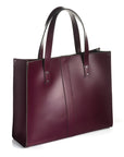 Handmade Leather Shopper - Marsala Red
