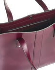 Handmade Leather Shopper - Marsala Red
