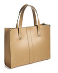 Handmade Leather Shopper - Iced Coffee