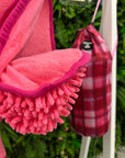 Rose Berry Plaid Dog Towel