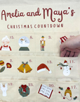 Personalised Fabric Christmas Advent Calendar - Christmas Countdown Calendar