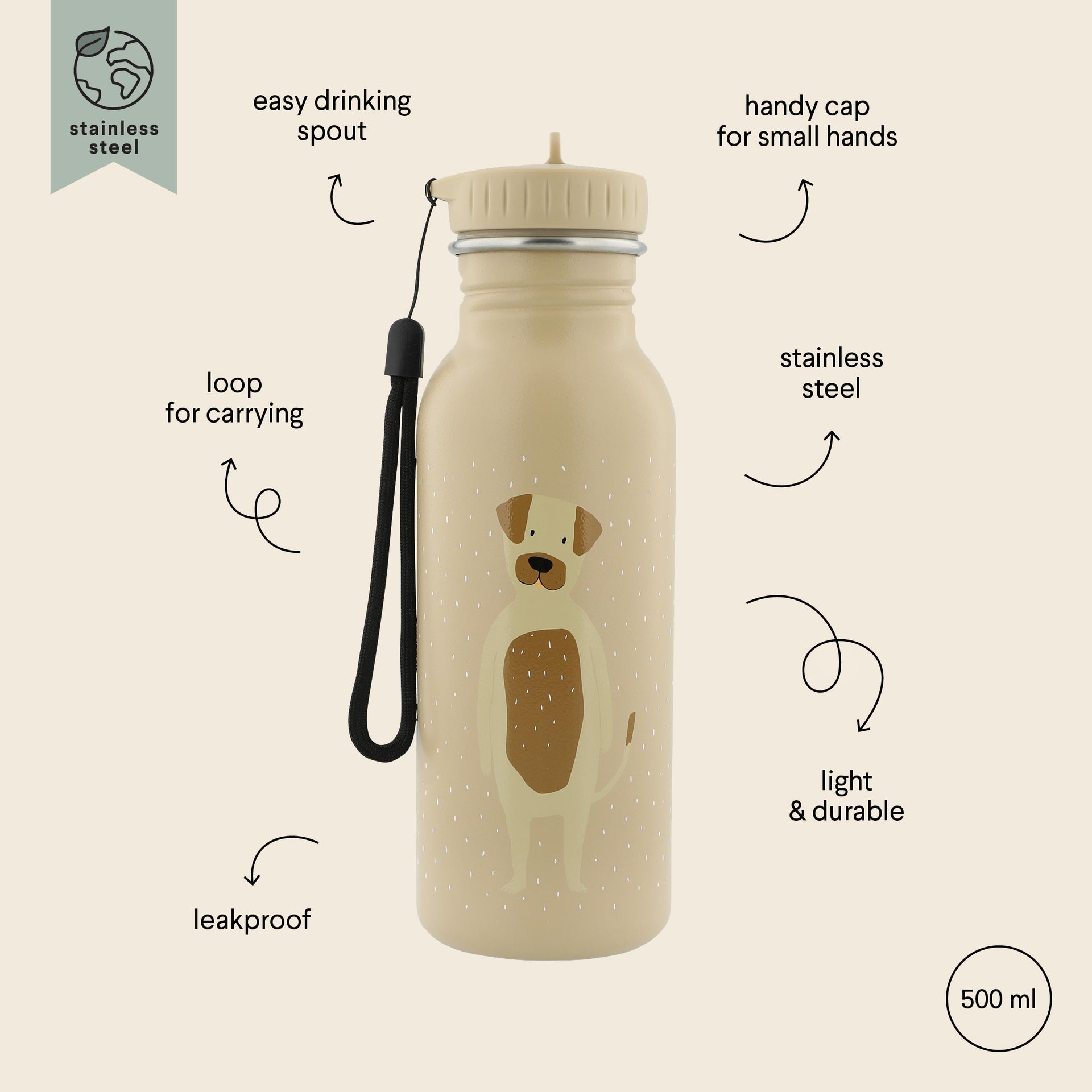 Durable Stainless Steel Kids Water Bottle – Leak Proof & Eco-Friendly by Trixie Baby at brixbailey.com