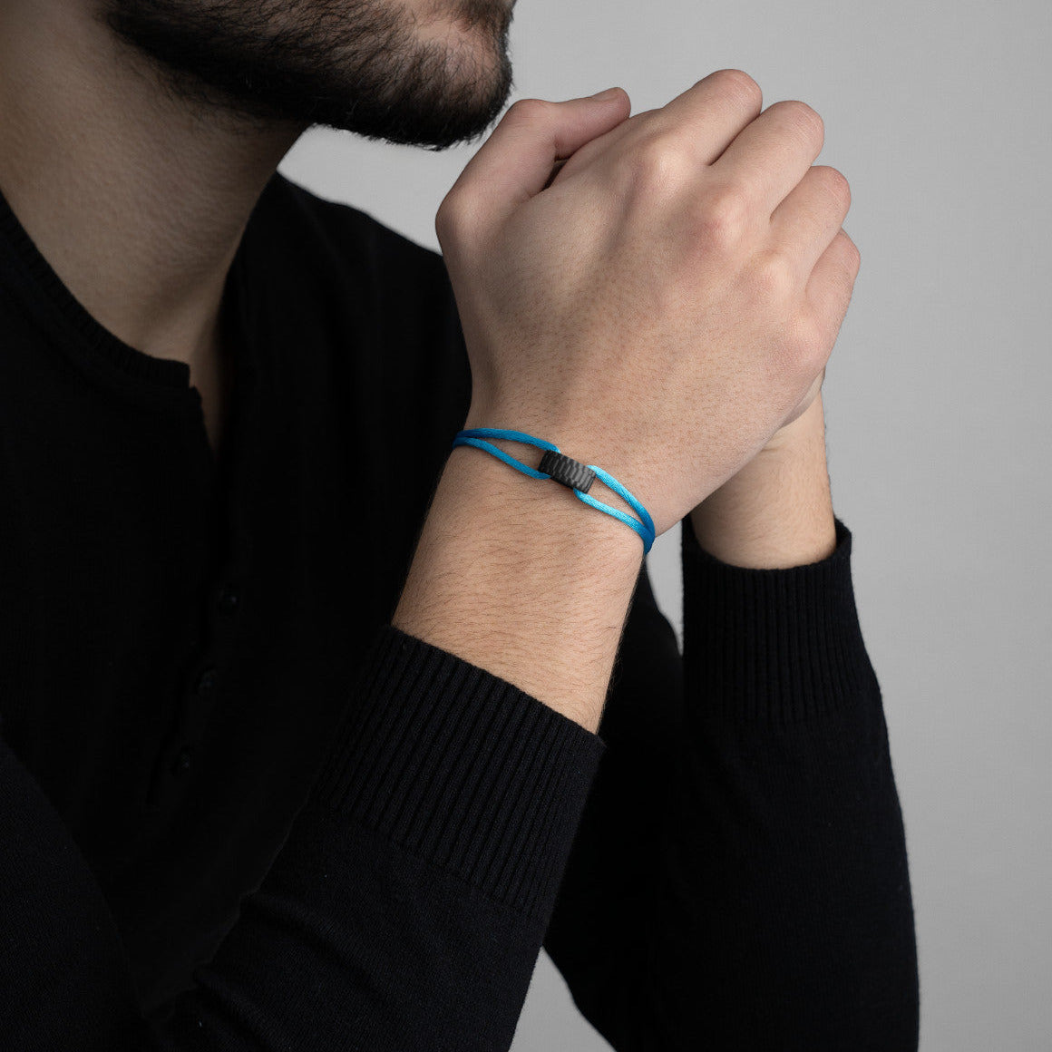 Carbon Regent Cord Bracelet