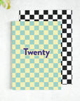 Twenty Checkerboard 20th Birthday Card