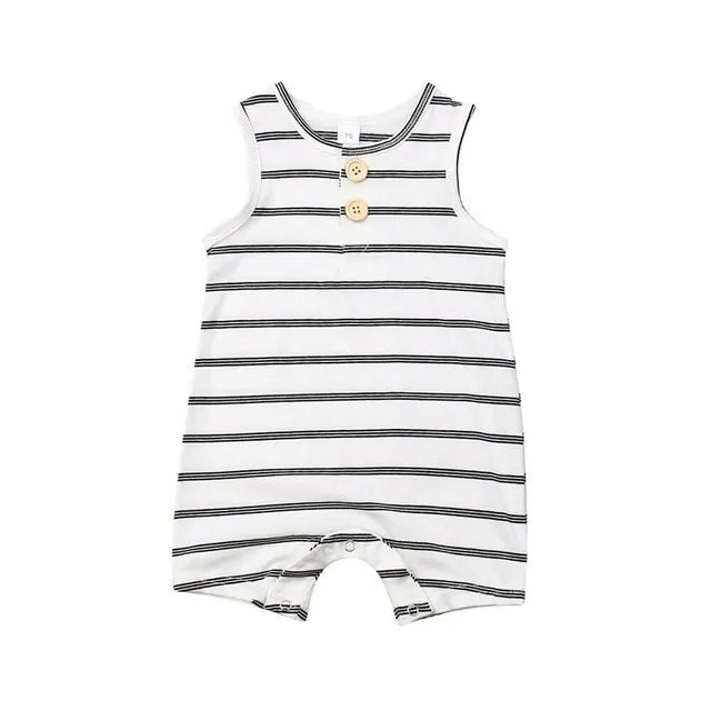 Adorable Baby Rompers for Boys & Girls - Soft Cotton Blend, Striped Design, Perfect for Playtime & Everyday Wear by Baby Lamby at brixbailey.com