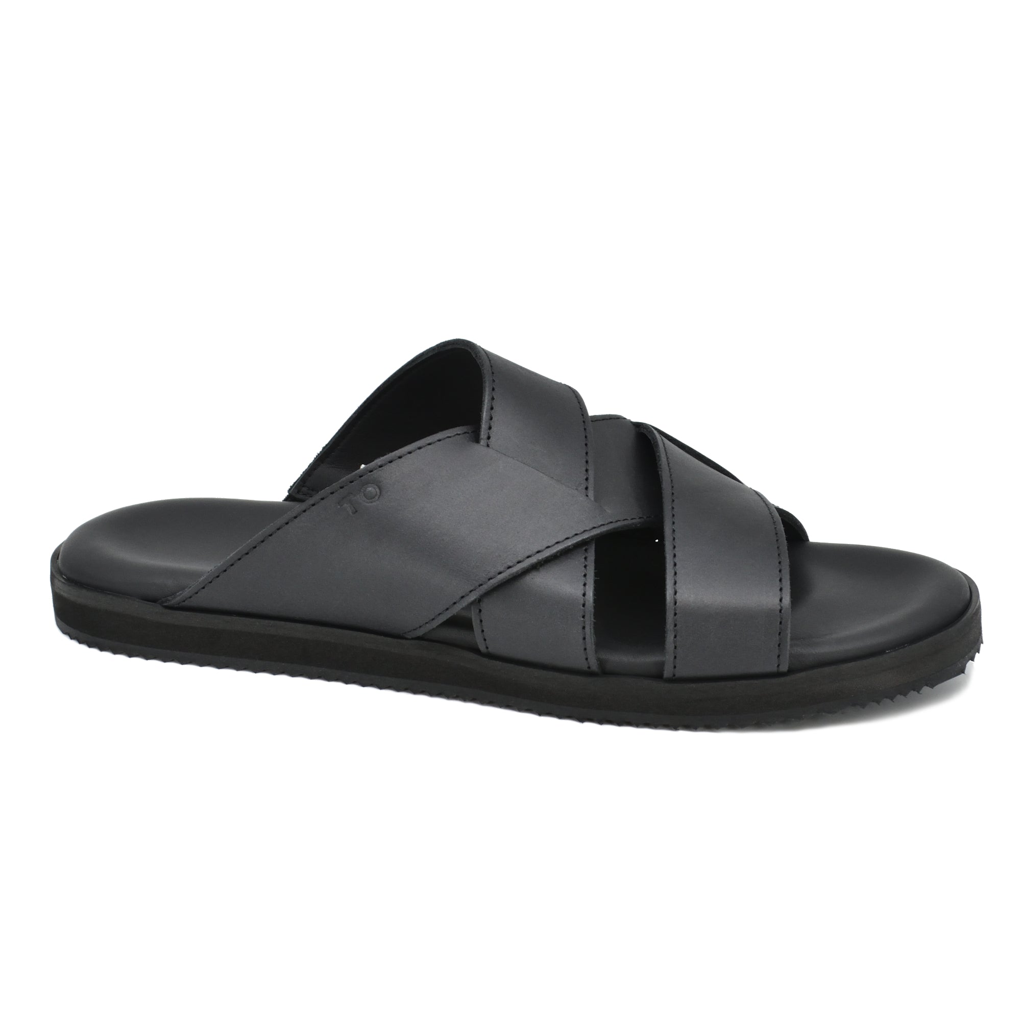 Black Sandals for Men with Premium Leather Finish