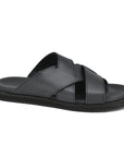 Black Sandals for Men with Premium Leather Finish