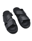Black Sandals for Men with Premium Leather Finish