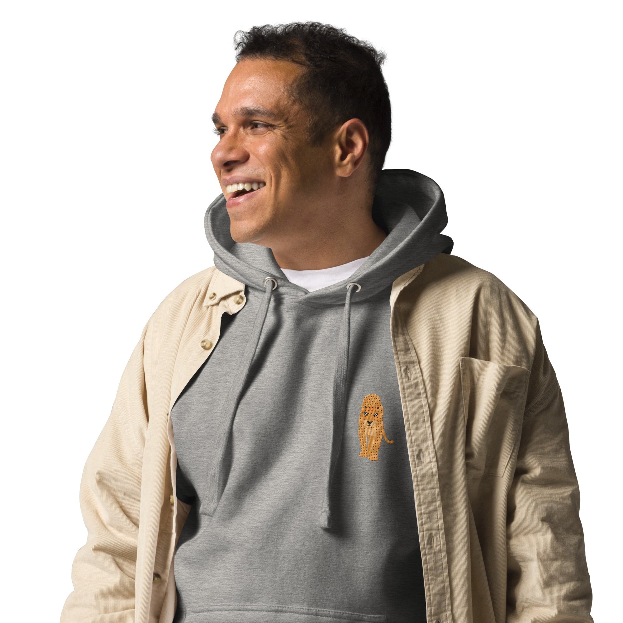 Think Ocean Leopard Aspirations Cotton Blend Embroidered Hoodie