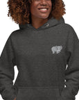 Think Ocean Elephant Aspirations Cotton Blend Embroidered Hoodie