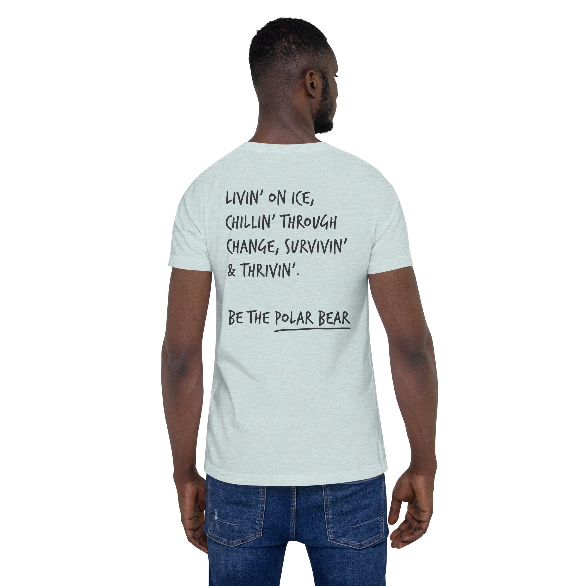Think Ocean Polar Bear Aspirations Cotton Embroidered T-Shirt