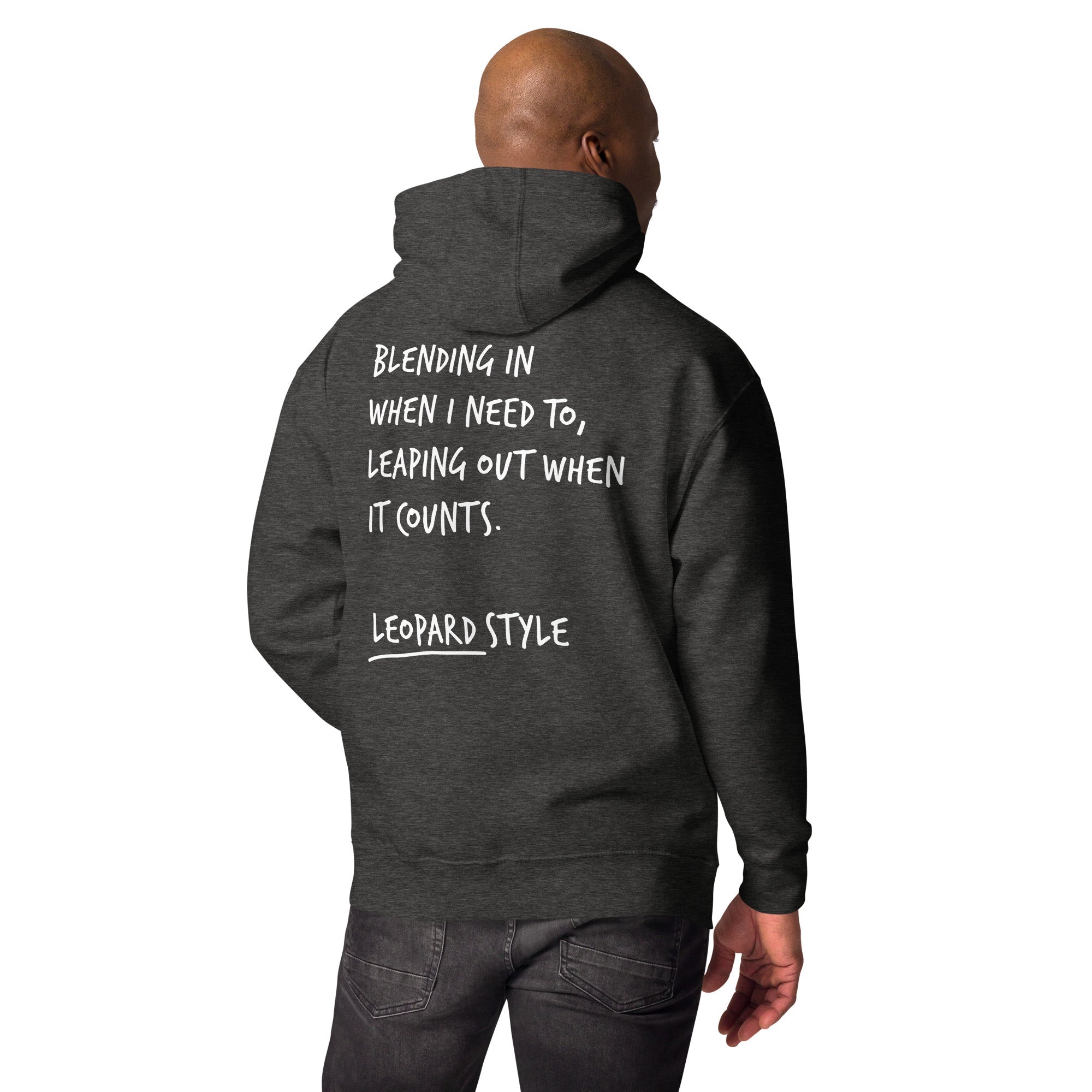Think Ocean Leopard Aspirations Cotton Blend Embroidered Hoodie