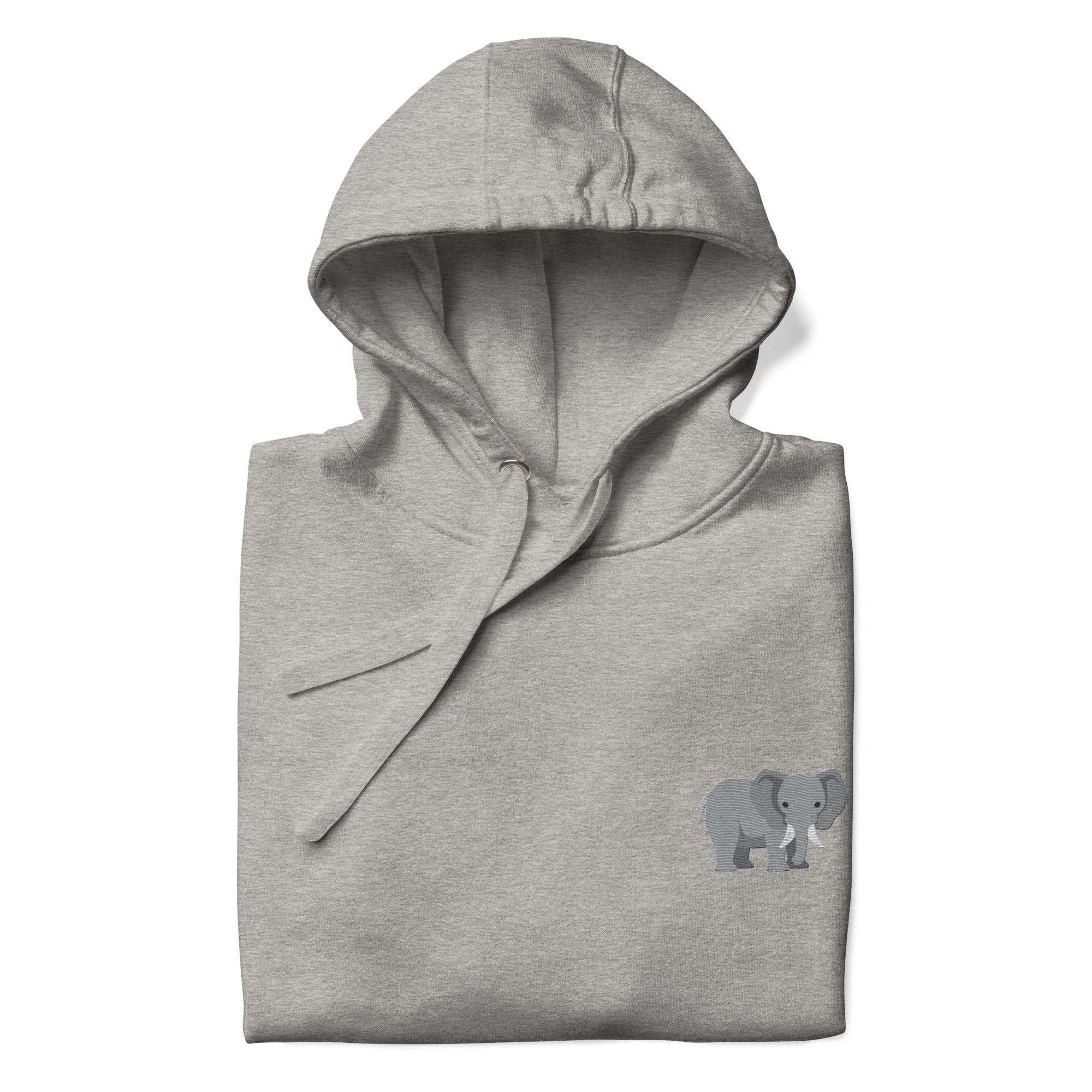 Think Ocean Elephant Aspirations Cotton Blend Embroidered Hoodie