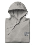 Think Ocean Elephant Aspirations Cotton Blend Embroidered Hoodie