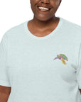 Think Ocean Turtle Fluorescence Cotton Embroidered T-Shirt