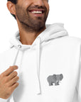 Think Ocean Elephant Aspirations Cotton Blend Embroidered Hoodie