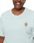 Think Ocean Fish Fluorescence Cotton Embroidered T-Shirt
