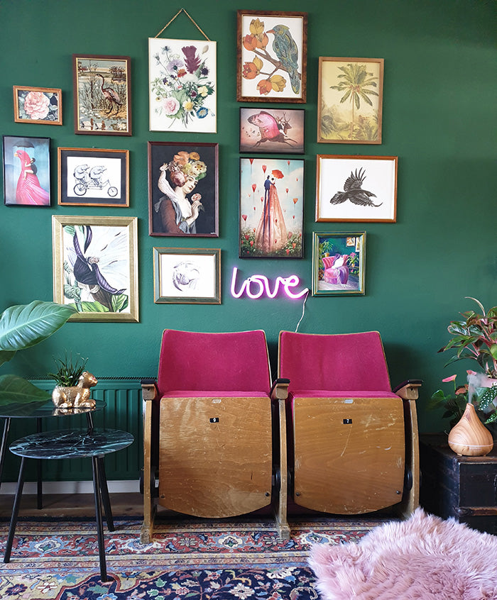Upcycled furniture and contemporary art pieces featured in the Brix + Bailey marketplace