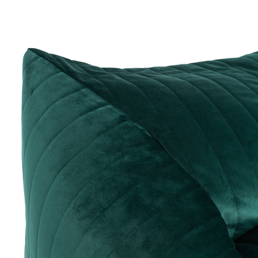 Luxury Chelsea Velvet Armchair for kids, premium eco-velvet beanbag, stylish jungle green, removable washable cover, lightweight and comfortable by Ella James at brixbailey.com