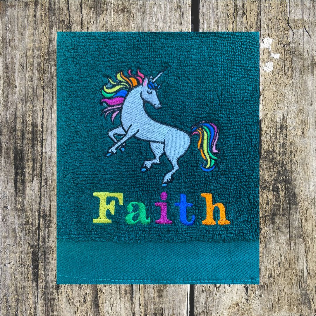 Unicorn Personalised Towels