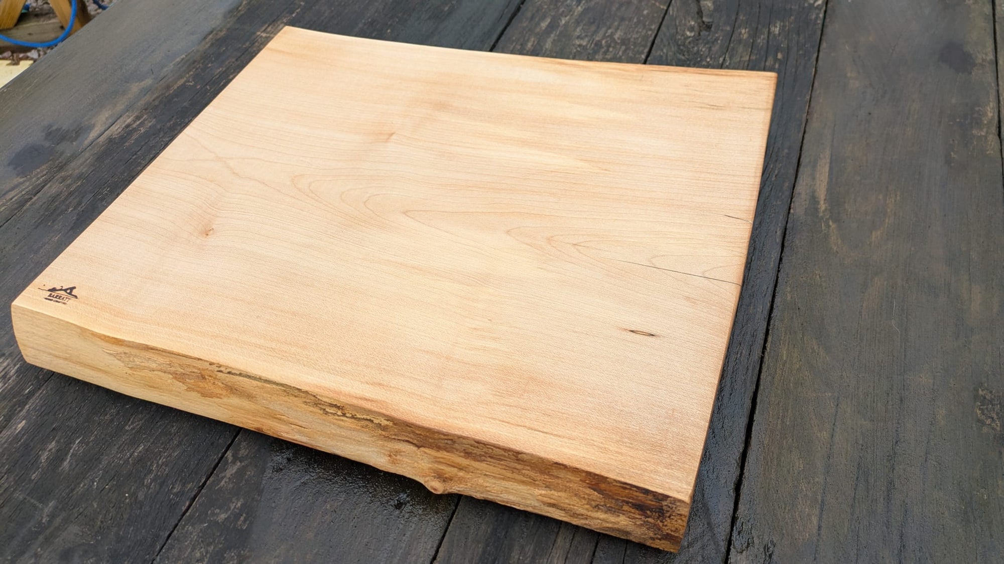 Sycamore and Blue Chopping Board