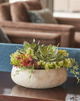 Artificial Succulent Arrangement In Natural Planter