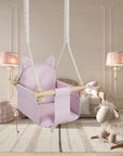 MAMOI® Babyschaukel, Baby schaukel Indoor Outdoor, Kinderschaukel aus Holz, Holzschaukel für Kinder, Schaukeln für türrahmen, Swing, Kleinkinderschaukel ab 1 jahr für Kinderzimmer-3