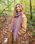Purple Merino Lambswool Scarf