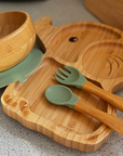 Elephant Bamboo Feeding Set - Plate, Bowl, Spoon & Fork Gift Set