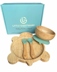 Turtle Bamboo Feeding Set - Plate, Bowl, Spoon & Fork Gift Set