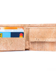 Buttoned Cork Wallet- Natural
