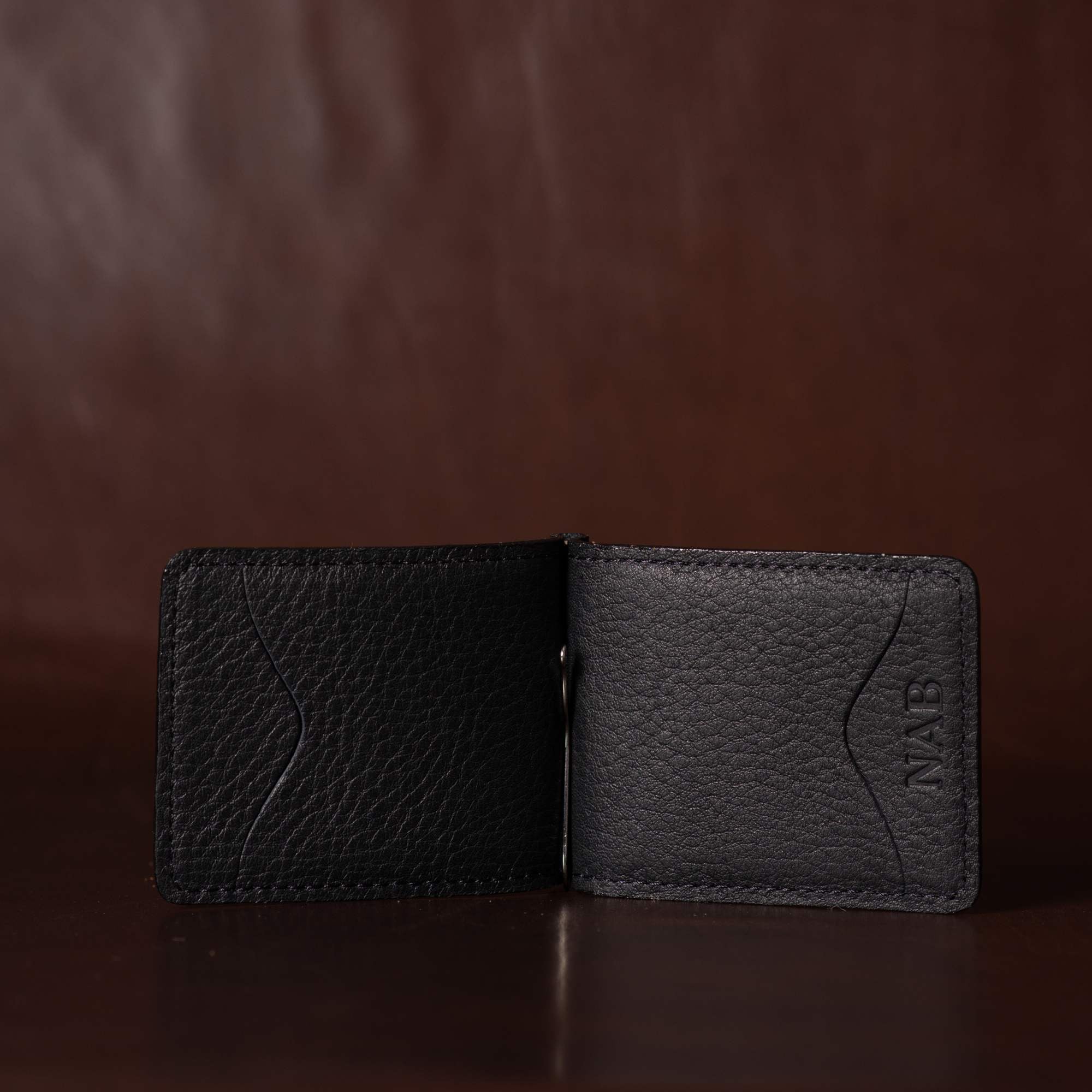 The Pinnacle Wallet - Brown Slim Money Clip Pebble Grain Leather Wallet