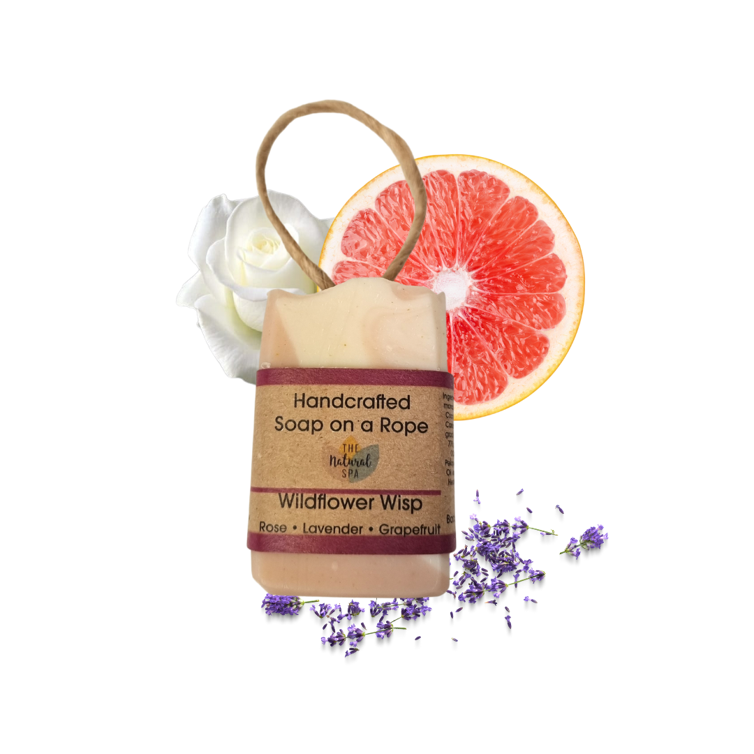 Wildflower Wisp Cold Process Soap | Rose, Lavender &amp; Grapefruit Natural Handcrafted Soap | Vegan, Plastic-Free Skincare | 3 Styles Available