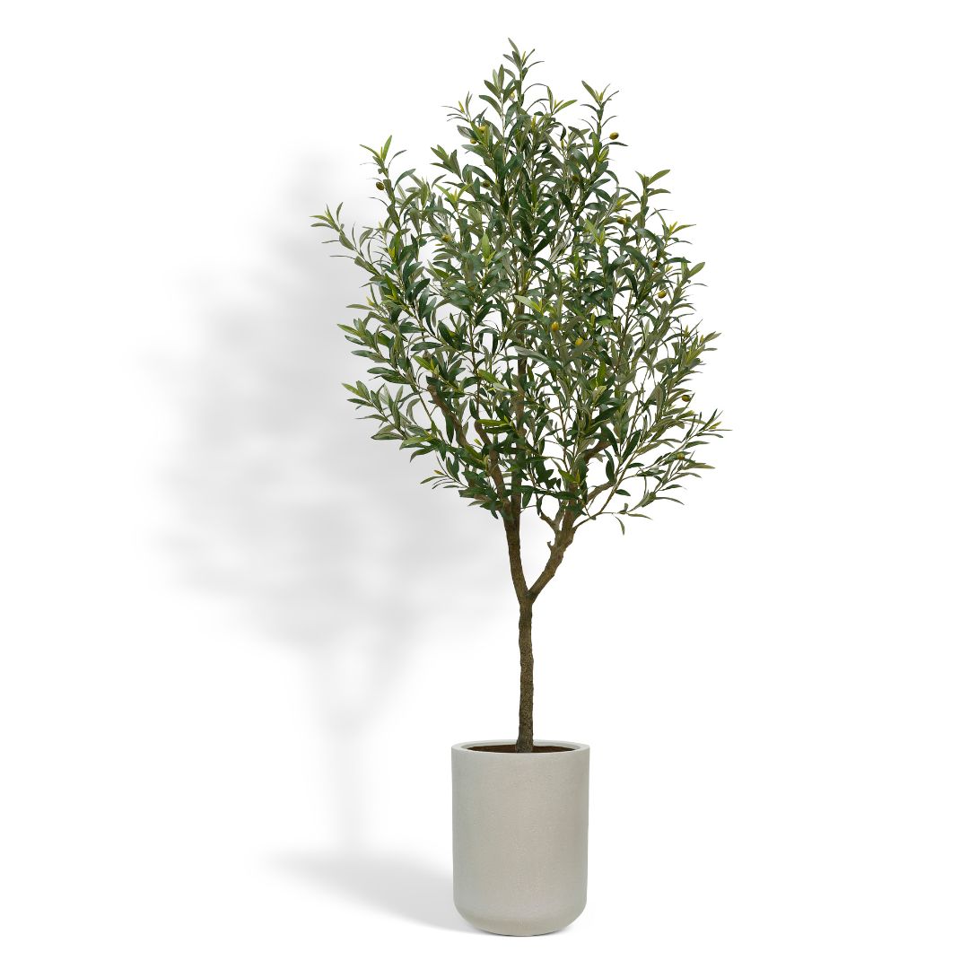 7ft Artificial Olive Tree with Planter
