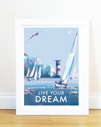 Live Your Dream Vintage Style Retro Quote Poster