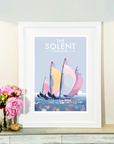 The Solent Vintage Travel Poster Print
