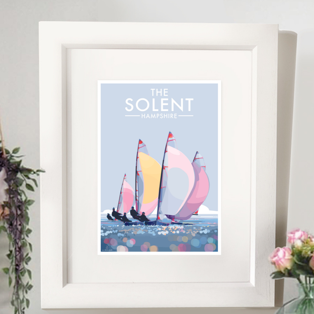 The Solent Vintage Travel Poster Print