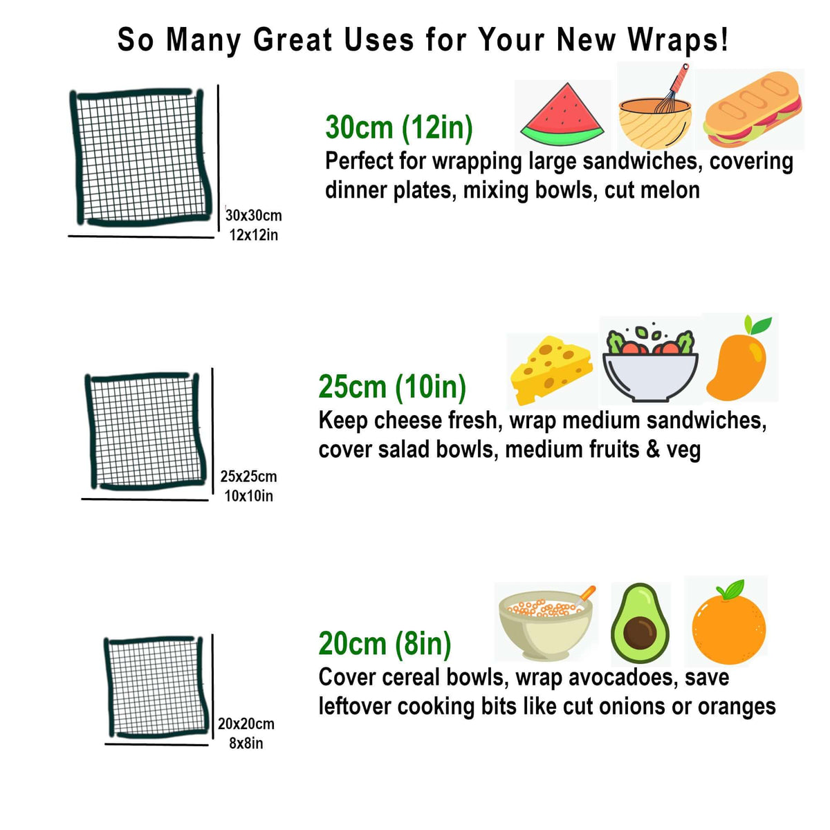 *Set of 3 Handmade Beeswax Wraps | Owls