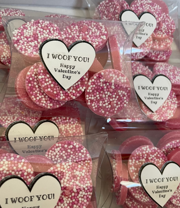 Dog Biscuit Treats - Valentine's Pillow Boxes
