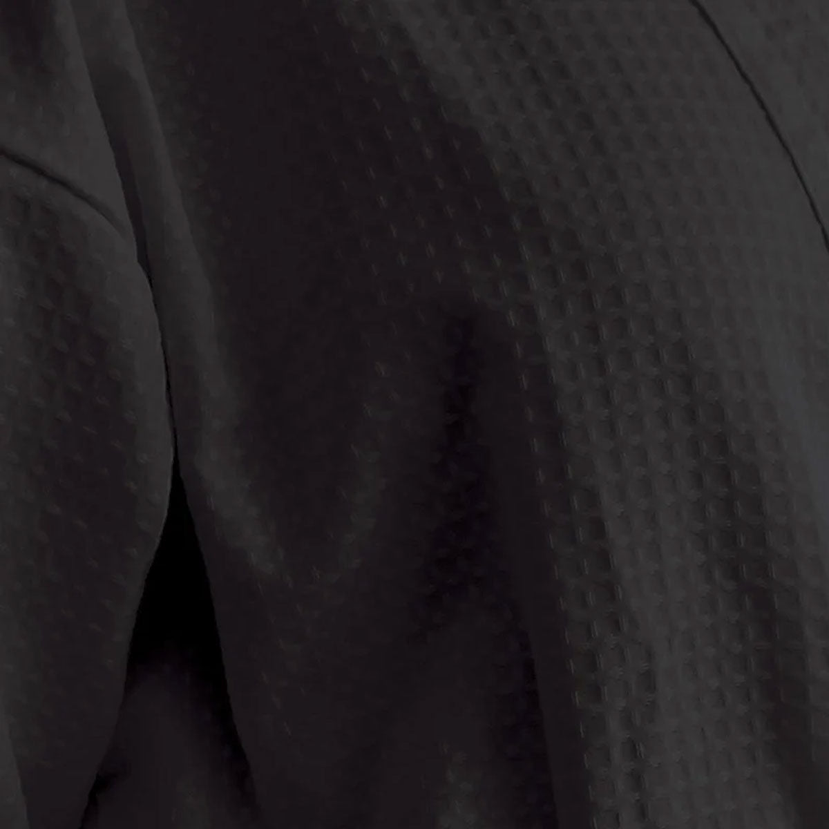 NNEDSZ Jason 240GSM Waffle Polyester Cotton Kimono Ebony-1