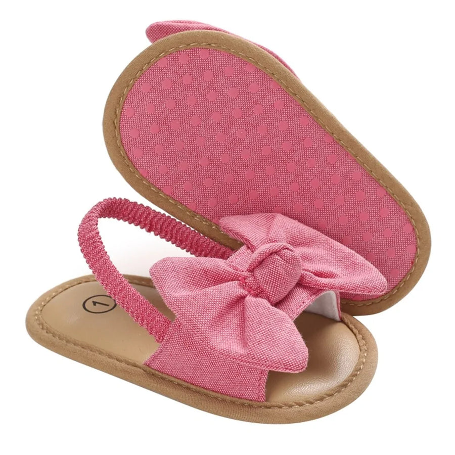Baby Girls Bow Knot Sandals - Stylish & Comfortable for 0-18 Months by Baby Lamby at brixbailey.com